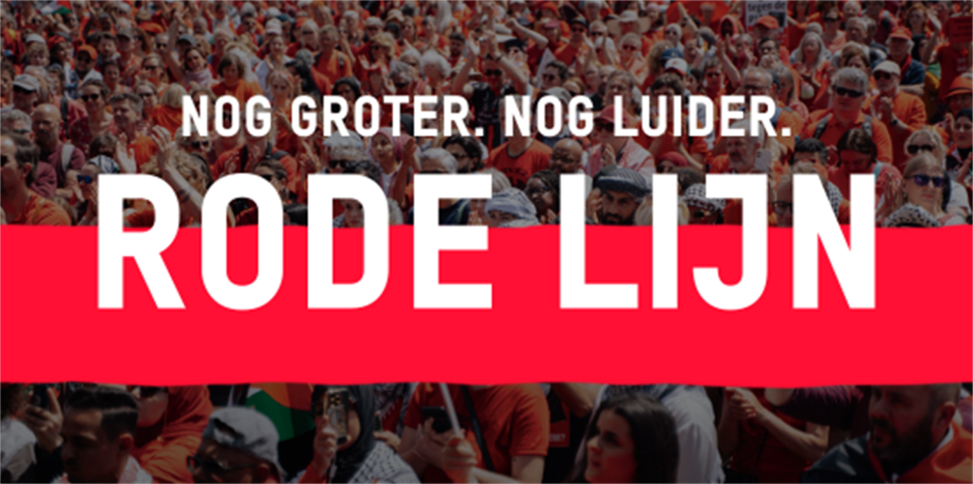 Nog groter nog luider, Rode lijn