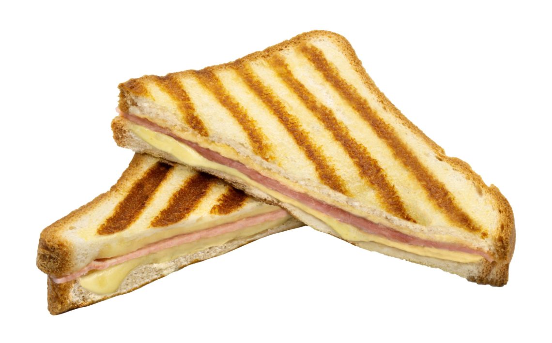 Doorgesneden tosti